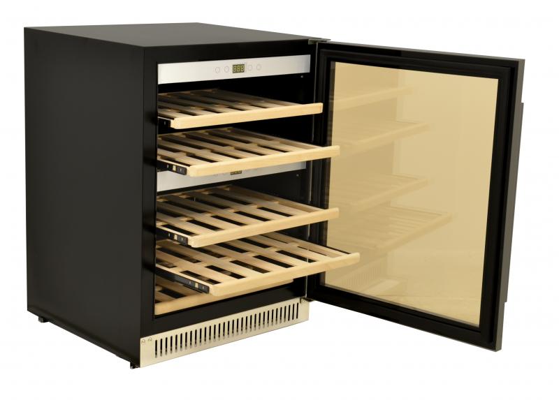 Dual Zone Wine Cooler with 40 Bottle Capacity and Stainless Steel Door